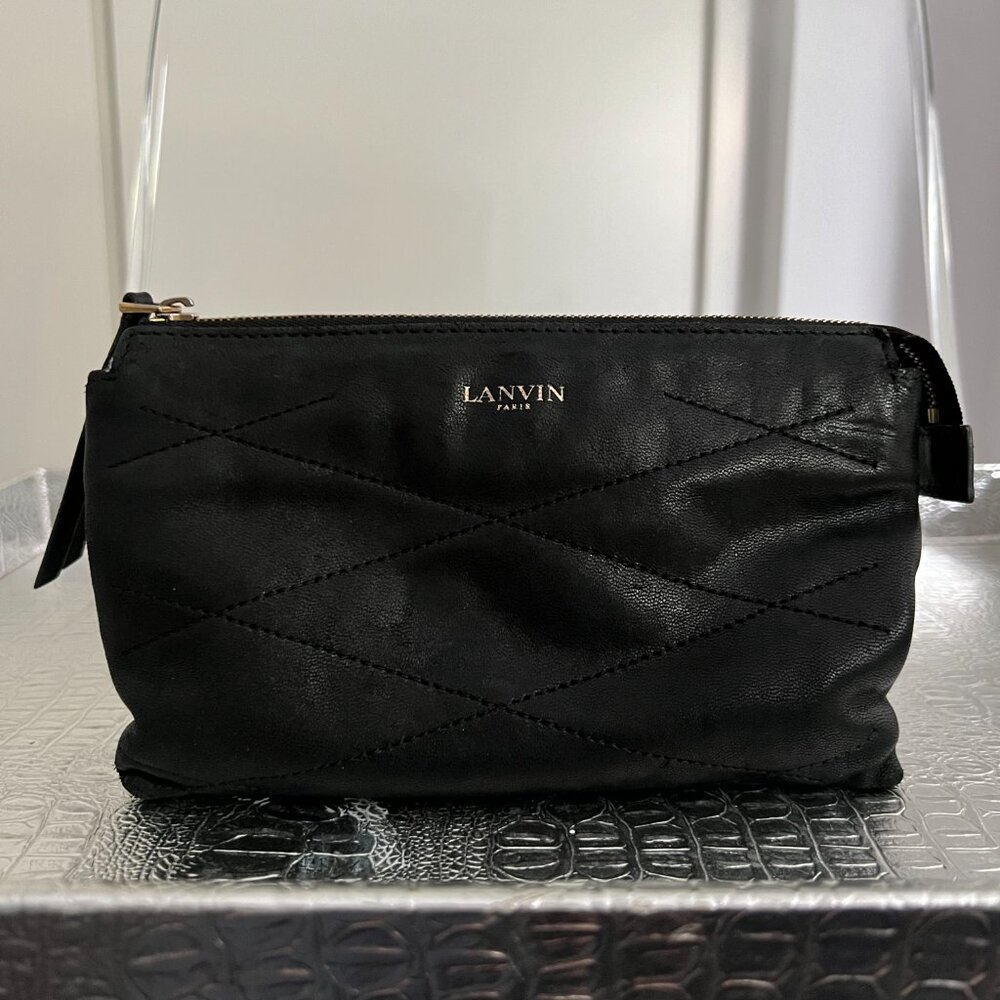 Lanvin Paris Leather Make Up Pouch